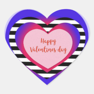 Happy Valentine's Day Heart Sticker