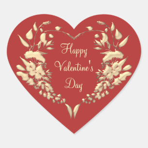 Happy Valentine's Day Heart Sticker