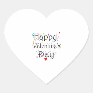 Happy Valentine's Day Heart Sticker