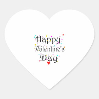 Happy Valentine's Day Heart Sticker