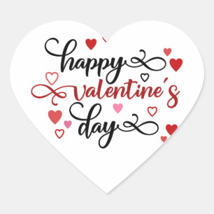 Happy Valentine's Day Heart Sticker