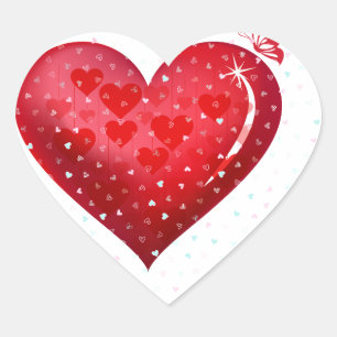 Happy Valentines Day Heart Sticker