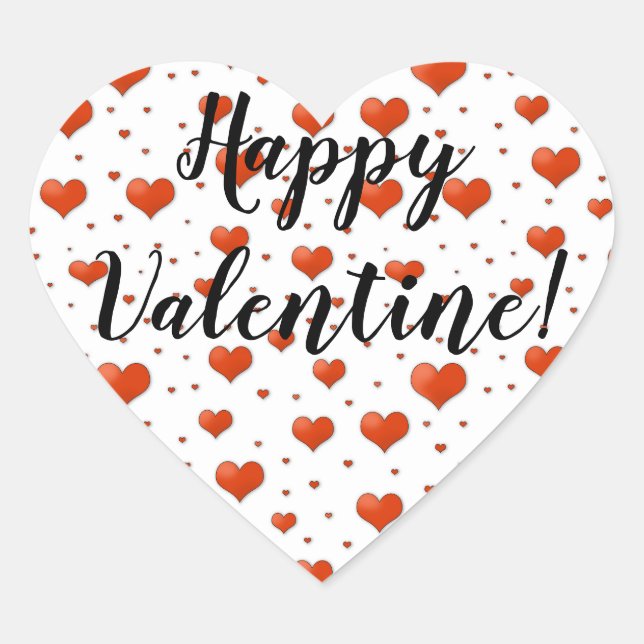 Happy Valentines Day! Heart striker. Sticker (Front)