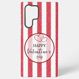 Happy Valentine's Day Heart Stripes Samsung Galaxy Case
