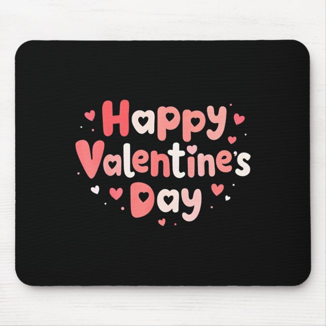 Happy Valentines Day Heart Teacher Funny Matching  Mouse Mat (Front)