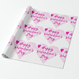  "HAPPY VALENTINE'S DAY" HEART WRAPPING PAPER