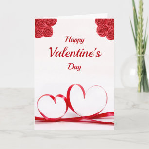 Happy Valentine's Day Heartfelt Wishes Foldable Card