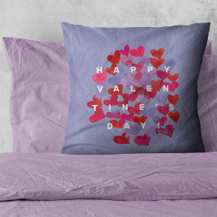 Happy Valentine's Day hearts Cushion