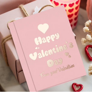 Happy Valentine's Day Hearts Cute Foil Holiday Card