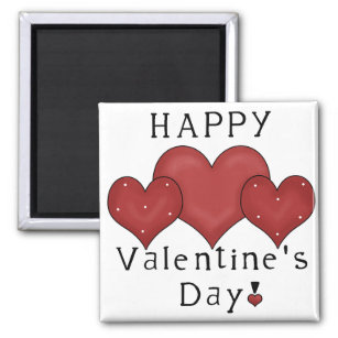 Happy Valentine's Day Hearts D7 - Frig Magnet