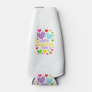 Happy Valentine's Day - Hearts Love Bottle Cooler