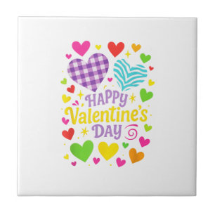 Happy Valentine's Day - Hearts Love Tile