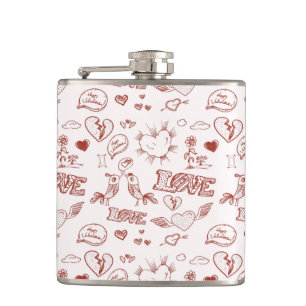 Happy Valentine's Day Hip Flask