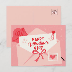 Happy valentine's day holiday postcard