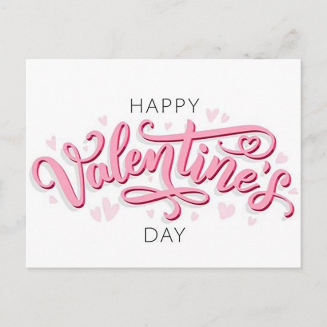 Happy Valentines Day Holiday Postcard (Front)
