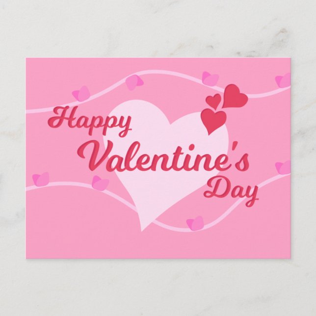 Happy Valentine's Day  Holiday Postcard (Front)