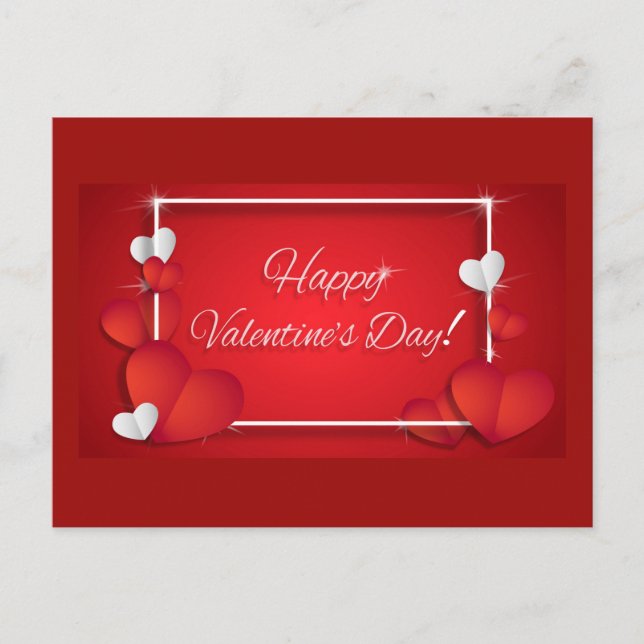 Happy Valentine's Day Holiday Postcard (Front)