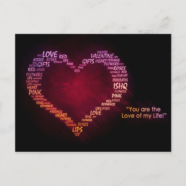 Happy Valentine's Day Holiday Postcard (Front)