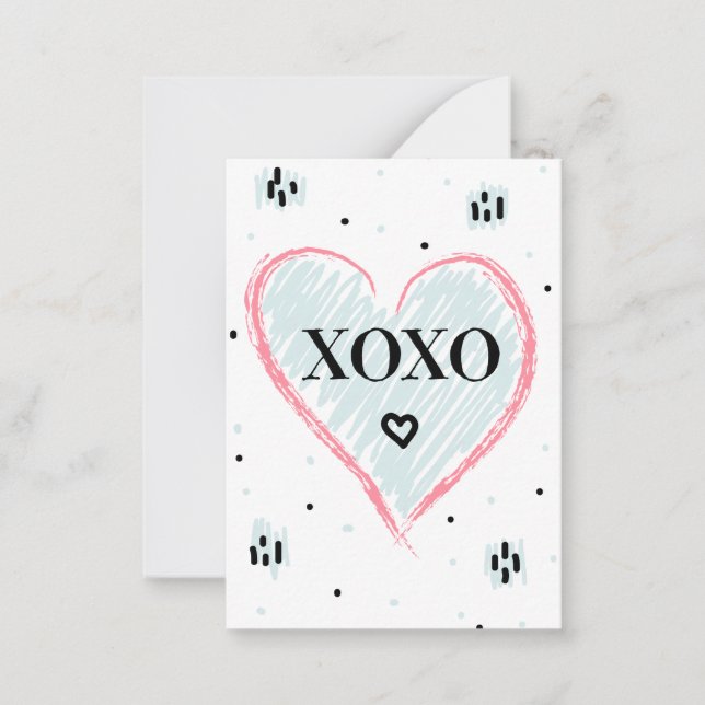 Happy Valentine's Day | Hugs & Kisses Card (Front)
