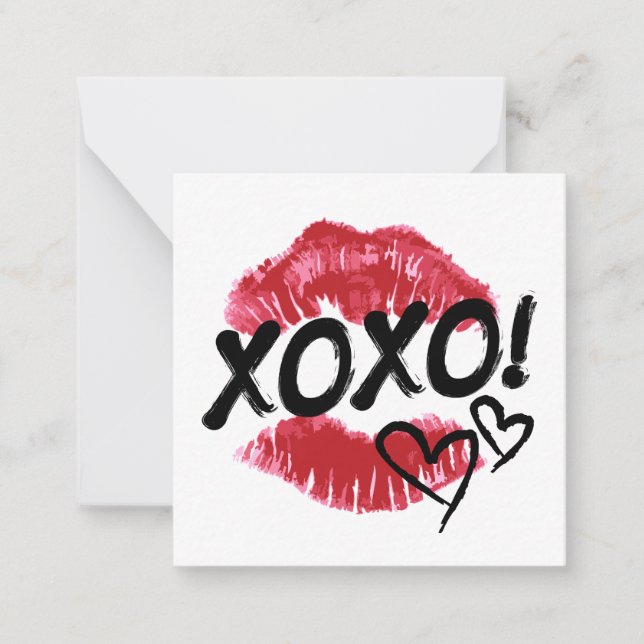 Happy Valentine's Day | Hugs & Kisses Card (Front)