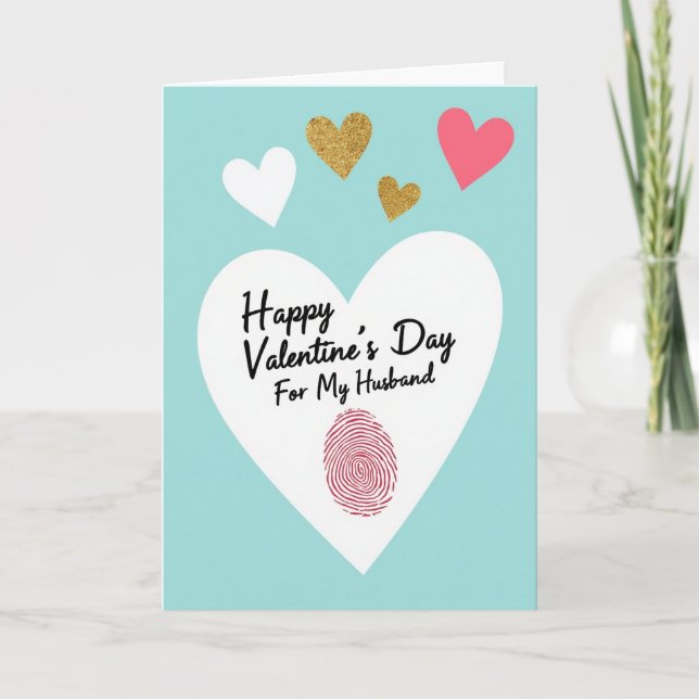 Happy Valentines Day Husband Card (Front)