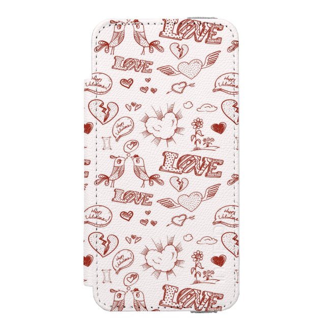 Happy Valentine's Day Incipio iPhone Wallet Case (Folio Front)