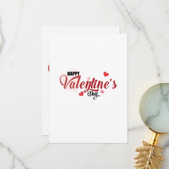 Happy Valentine's Day Invitation Greet Cards  (Front/Back In Situ)