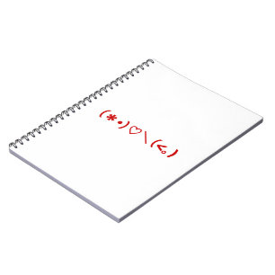 Happy Valentine's Day / Japanese Emoticons Notebook