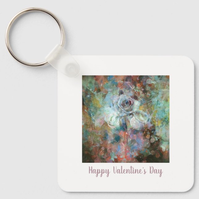 Happy Valentine's Day.  Key Ring (Front)
