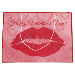 Happy Valentine's Day Kiss Large Gift Bag
