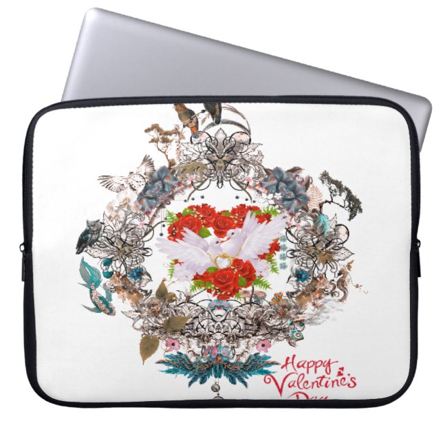 Happy valentine's day  laptop sleeve (Front)