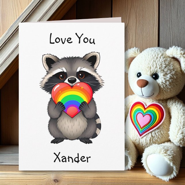 Happy Valentine's Day | LGBTQ Racoon Card (Creator Uploaded)