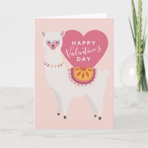 Happy Valentine's Day   Llama Love Card