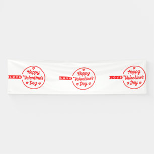 Happy Valentine's Day Love 2.5x10 Vinyl Banner