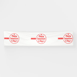 Happy Valentine's Day Love 2.5x12 Vinyl Banner