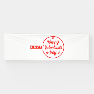 Happy Valentine's Day Love 2.5x8 Vinyl Banner