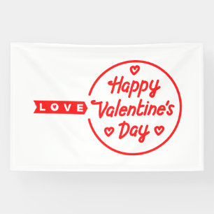 Happy Valentine's Day Love 4x6 Vinyl Banner