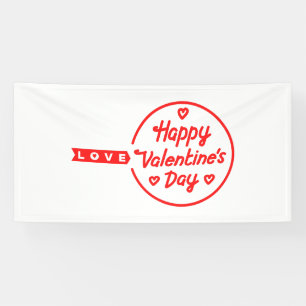 Happy Valentine's Day Love 4x8 Vinyl Banner