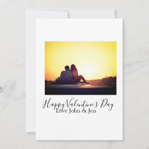 Happy Valentine's day love add name photo simple g Invitation