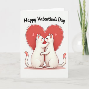 Happy Valentines Day Love Cats Card