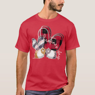 happy Valentine's Day Love Funny guinea pig red bu T-Shirt