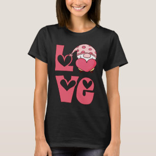 Happy Valentine's Day Love Gnome Graphic  Cute T-Shirt