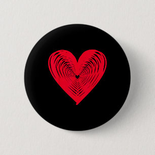 Happy Valentine's Day Love Heart 6 Cm Round Badge