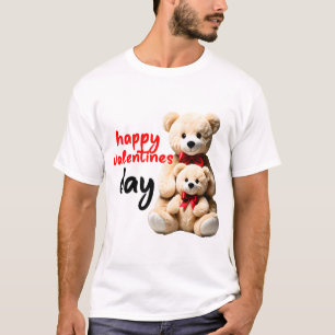 Happy Valentine's Day   Love Heart Modern Stylish T-Shirt