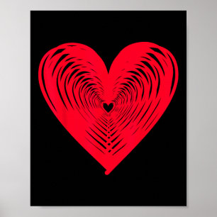 Happy Valentine's Day Love Heart Poster