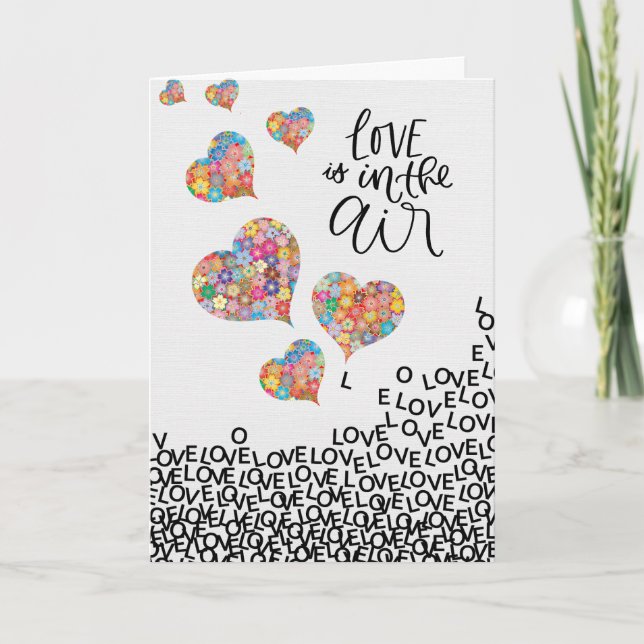 Happy Valentine's Day | Love Is In The Air ❤ Holiday Card (Front)