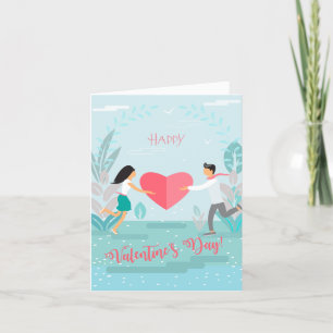 Happy Valentine's Day "Love is in the Air!" Holiday Card