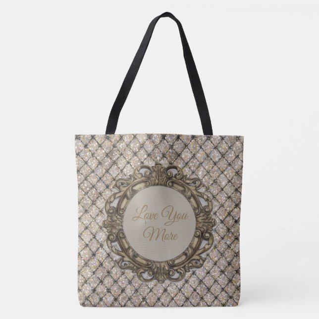 Happy Valentine's Day, Love You More, Tote Bag (Front)