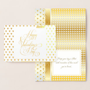 Happy Valentine's Day Lovely Elegant classic Foil Card