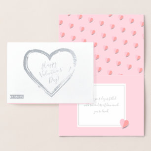 Happy Valentine's Day Lovely Elegant classic Foil Card